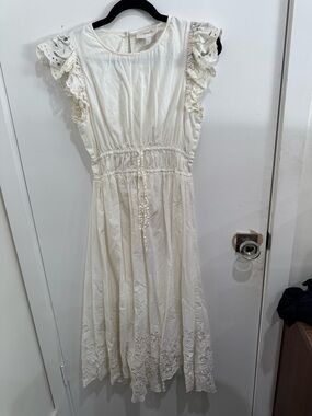 Cleobella Off-White Scoop Neck Cotton Top